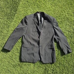 Vitarelli Italy Mens Black Suit Jacket Blazer Business Casual Size 46L 40W